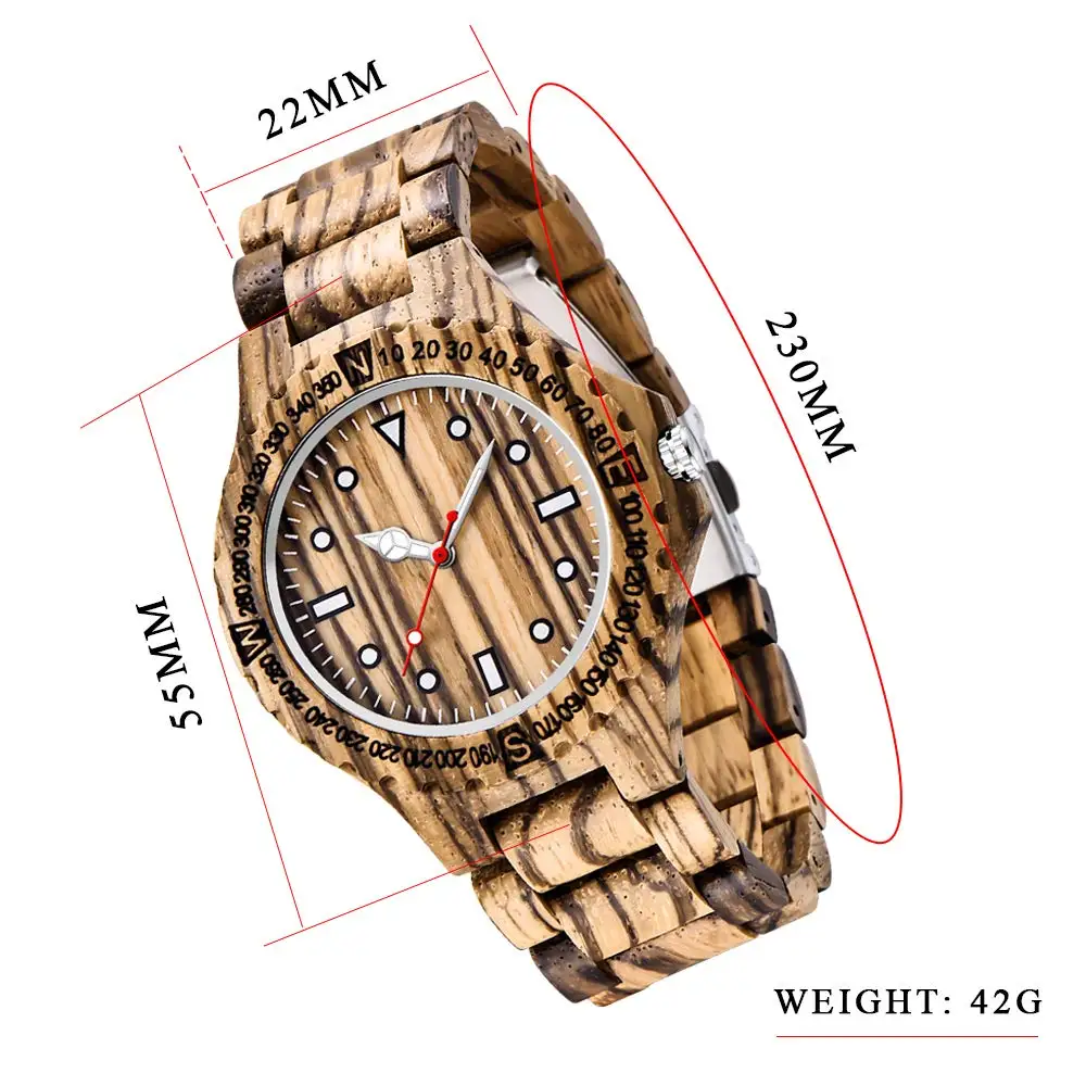 Natural Texture Men's and Women's Wood Quartz Watches Fashionable Business Street Fashion Accessories Wood Clocks