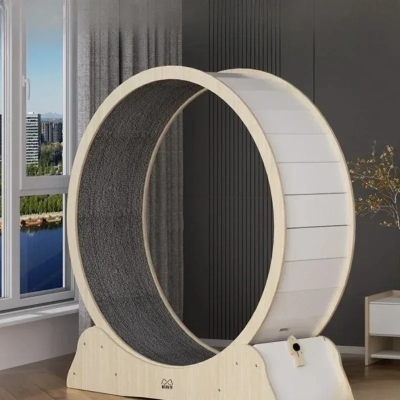 

Cat Treadmill Solid Wood Multilayer Cat Training Toy Large Roller Cat Climbing Frame Pet Fitness Furniture Universal for Dogs