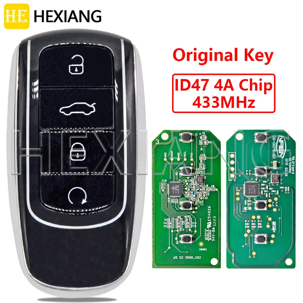 

DR ID47/4A Chip 433MHz Proximity Smart Card Original Car Remote Key With Blade For Chery Tiggo 6 7 8 Plus 8 Pro Omoda 5