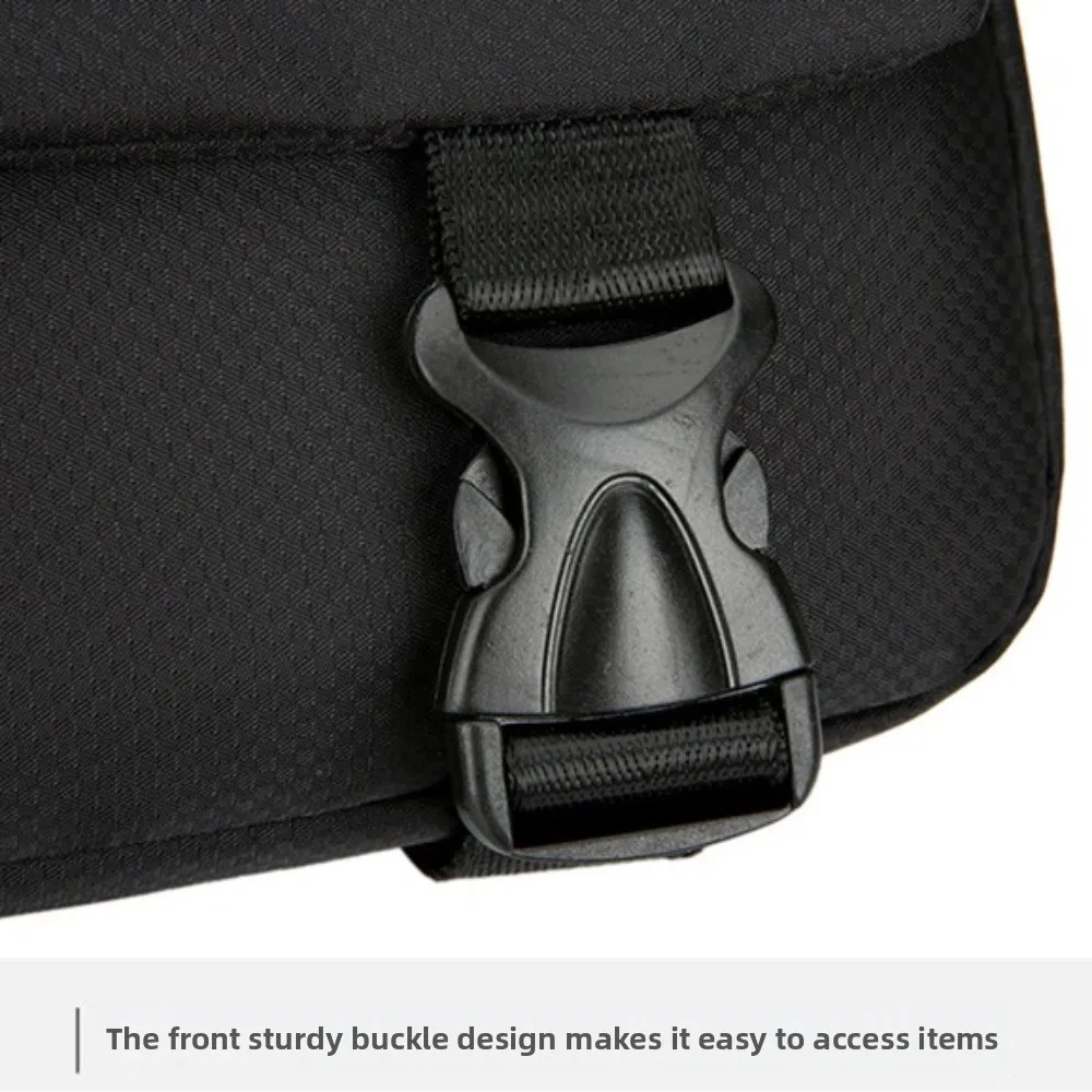 

Waterproof Men Crossbody Bag Large Capacity with Multiple Pockets Student Shoulder Bag Black Oxford Cloth Messenger Bag Cycling