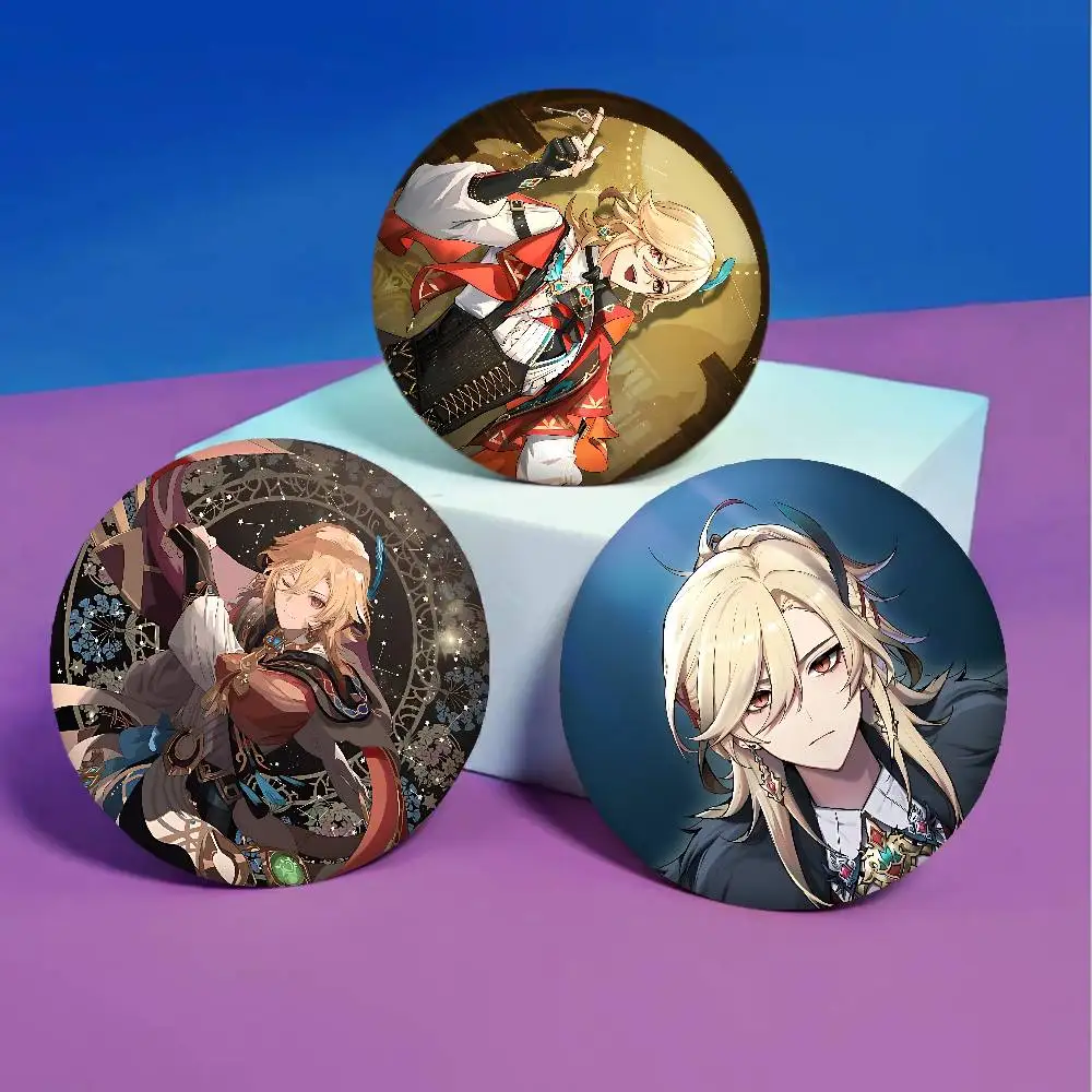 Genshin Impact Kaveh دبوس زر ناعم قابل للتخصيص للنساء مجوهرات إبداعية شارة مضحكة قبعة لمحبي الرسوم المتحركة #4