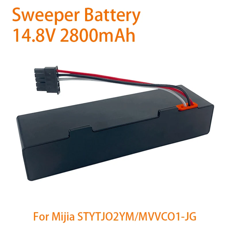 

14.8V 2800mAh Rechargeable Lithium Battery,For Mijia STYTJO2YM/MVVCO1-JG Sweeping Mopping Robot Replacement Li-Ion Battery