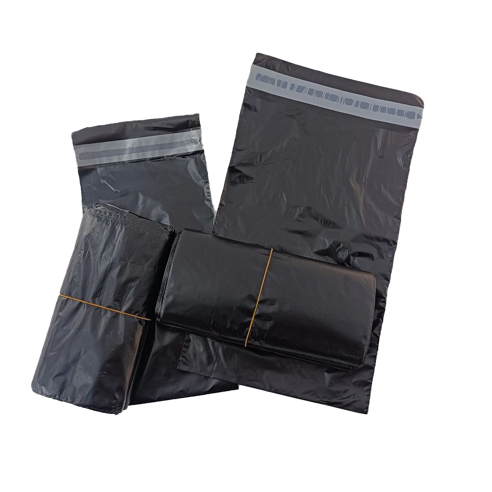 15x50 cm 100 pcs Black Plastic Self sealing bag  long express packaging bag Poly Mailing self-adhesive bag