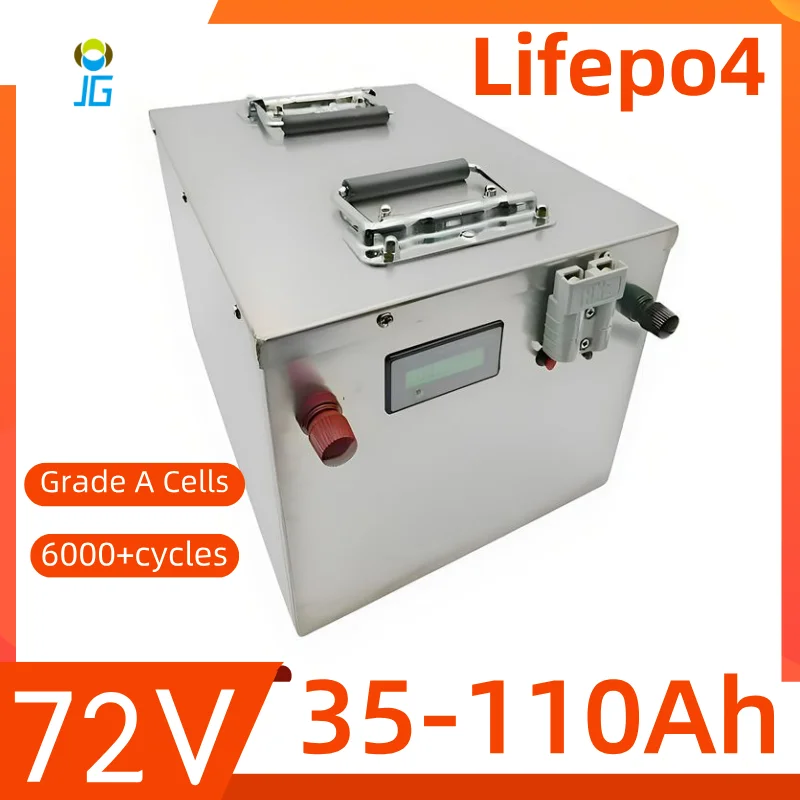 

Литиевая батарея 72 В 35 Ач 40 Ач 50 Ач 60 Ач 70 Ач 80 Ач 100 Ач 110 Ач Lifepo4 для 3000 Вт 5000 Вт 7000 Вт Гибридные автомобильные тележки для гольфа Робот RV