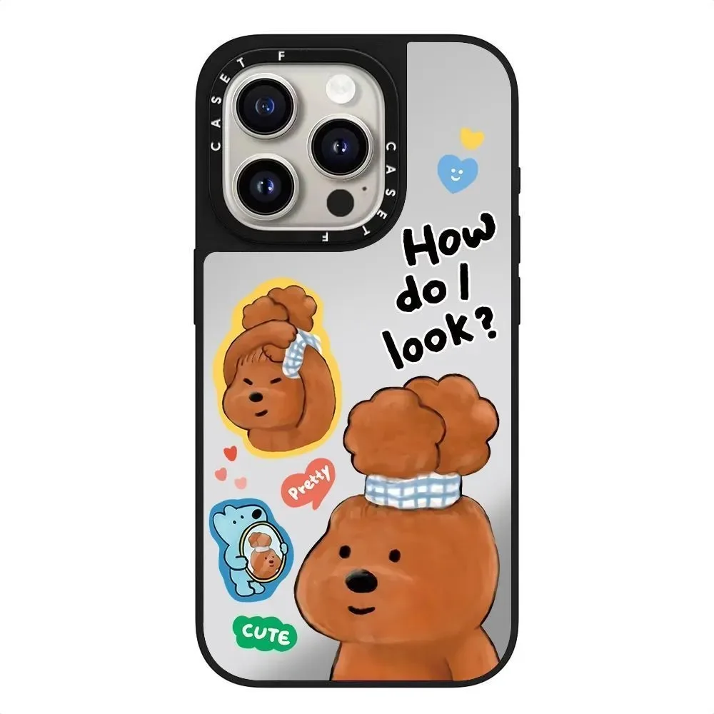 حافظة هاتف Eteecy Cute Dog ذات علامة تجارية مشتركة لهاتف iPhone 16/17 iPhone 15 Pro Max Trendy 14 Mirror #6