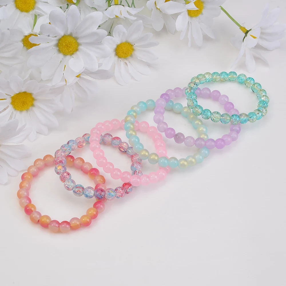5/10/20/30/50 Piece Random Multi-piece Set Bohemian Beaded 6/8/10mm Natural Stone Beaded Bracelet for Men and Women
