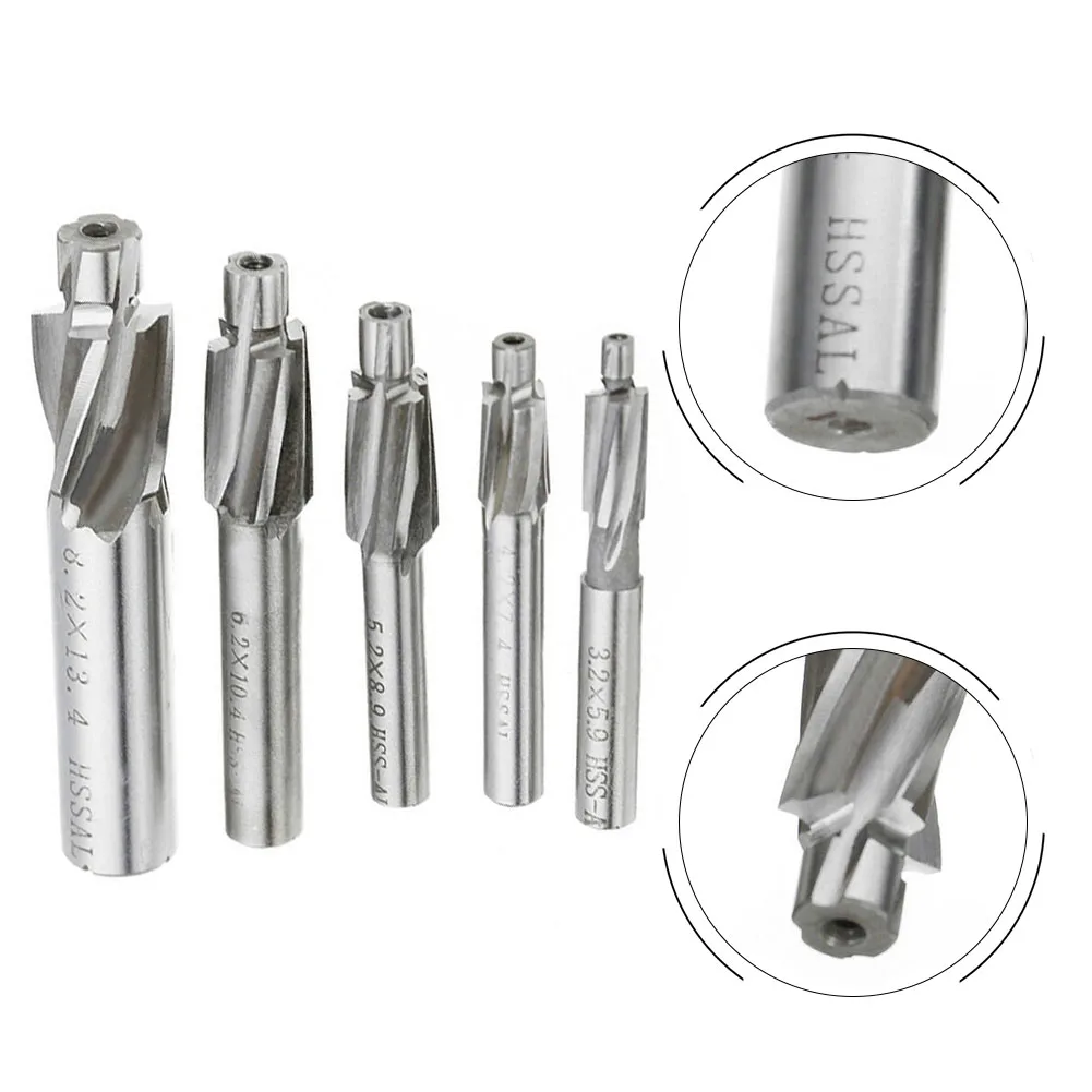 Imagem -04 - Hss Alta Velocidade Aço Fresa Countersink Broca para Máquina Cnc Counterbore End Mill Ferramenta de Entalho M3-m8 1pc