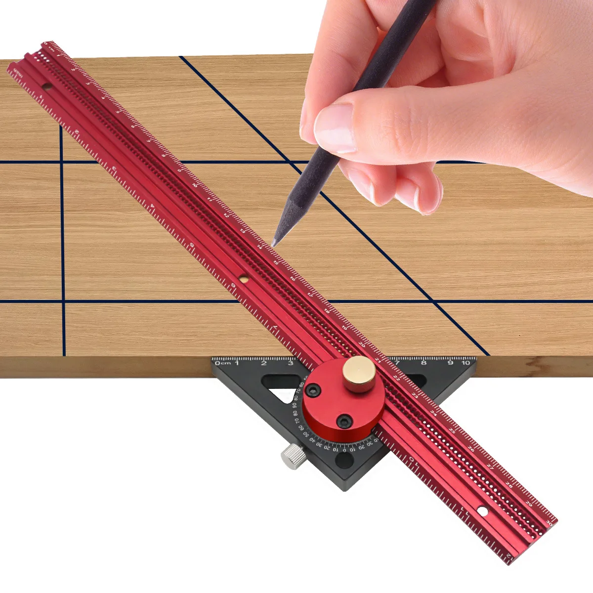 Woodworking Scribing Ruler T Ruler Aluminum Alloy