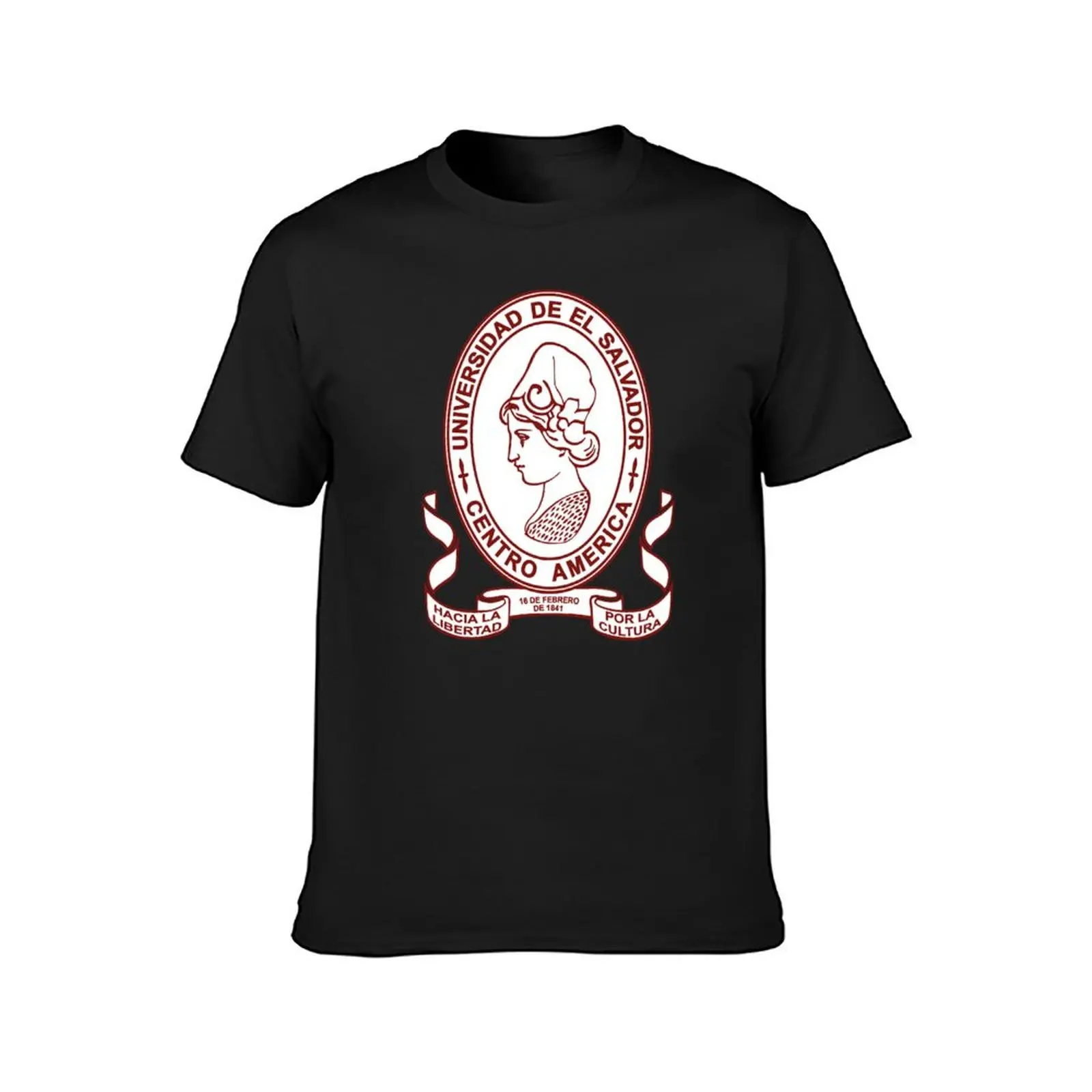 Escudo de la Universidad de El Salvador T-Shirt blanks plus size tops customs shirts graphic tees Men's clothing