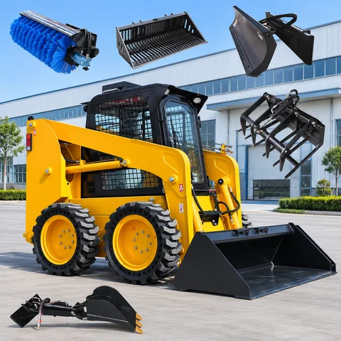 Heavy Duty Skid Steer Bale Spear Attachment Hay Fork 200kg 500kg 900kg for Farm Hay Handling and Agricultural Material Moving