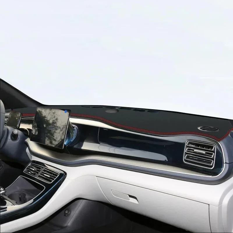 Leather Dashboard Cover Leather Dash Mat Anti-Glare Dashboard Pad For BYD Qin Plus DMI EV 2021 2022 2023 2024