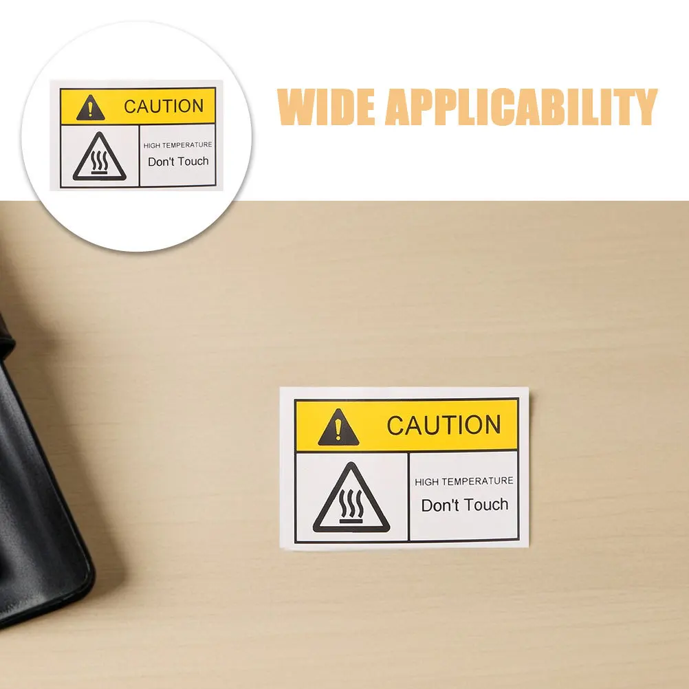 High Temperature Warning Stickers 2 Sheets Hot Surface Labels for Ovens Water Heaters Irons Safety Heat Resistant Markings