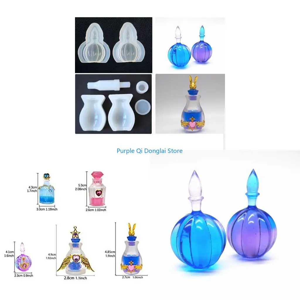 L21E Sealed Bottle Silicone Mold Storage Bottle Mold with Stopper Epoxy Resin Mould