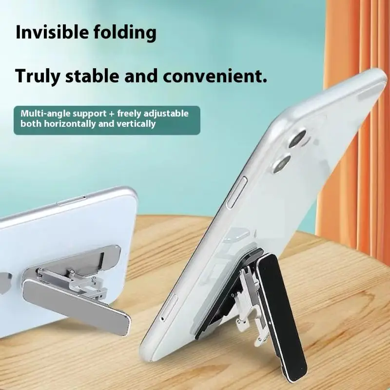 Obrázek 5: 1/3PCS mini neviditelná skládací mobilní telefon stánek aluminium slitina plocha namontovat materiál držák nastavitelný úhel pro mobil