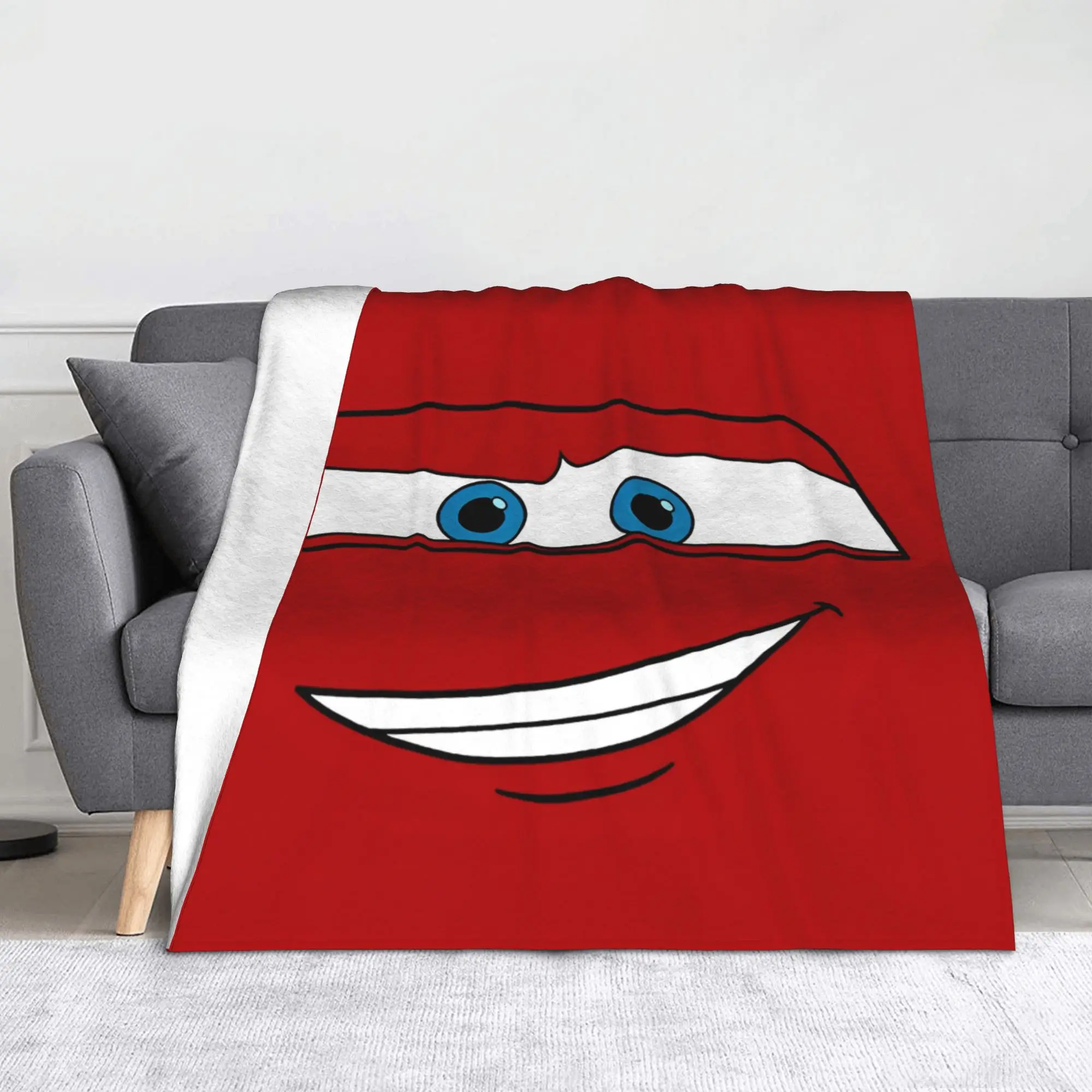 

Фланелевое одеяло с мультяшными машинками и молниями Mcqueen Eyes, модное одеяло для дома, покрывало 200x150 см