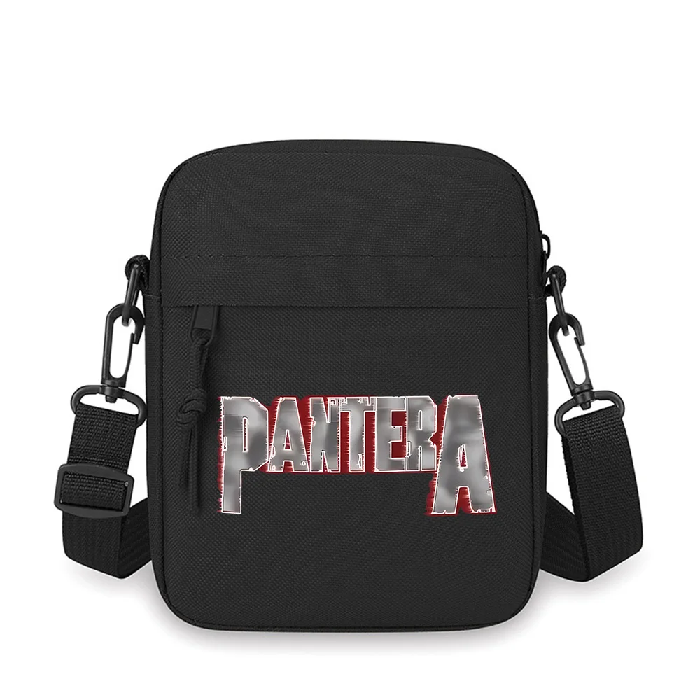 

PANTERA metallic rock band design Men Crossbody Bag Single Shoulder Women Cartoon Anime Film Printing Design Unisex