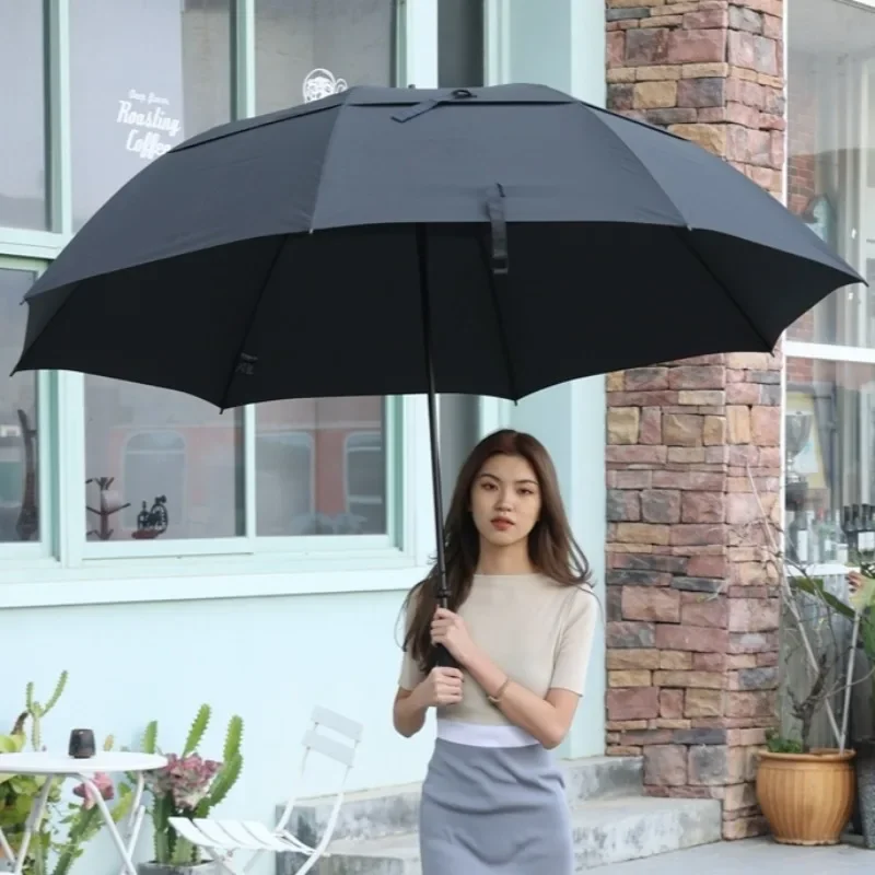 Large size Business Wind-resistant Umbrellas Non-automatic Umbrella Windproof Luxury Women's Sunny Anti-UV Sunscreen Household