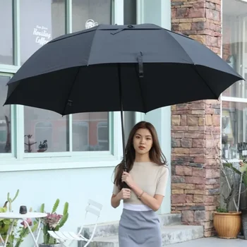 대형 사이즈 비즈니스 방풍 우산, 비자동 방풍 우산, 럭셔리 여성 햇빛 차단 자외선 차단, 가정용 