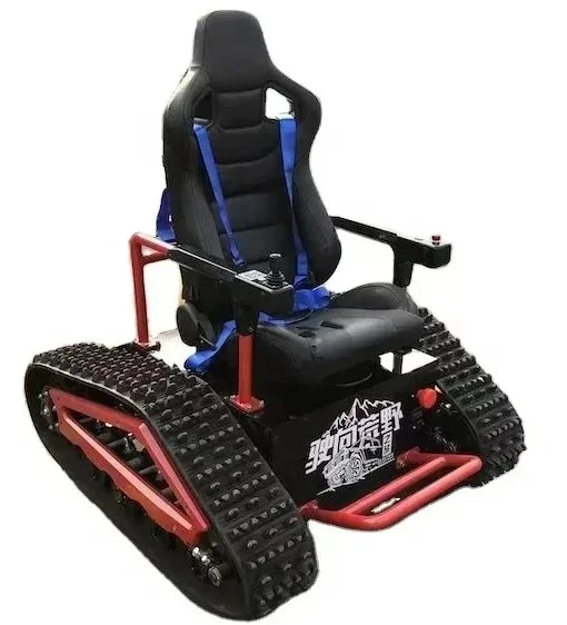 Customized Triangle Rubber Tracked Wheelchair with Remote Control Motor Power Tracked Wheelchair