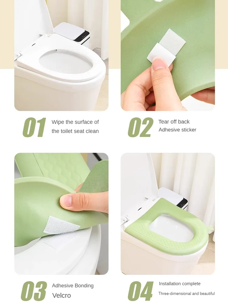 Toilet Seat Cover Home Foam EVA Silicone Toilet Seat Cover Waterproof Skin Four Seasons Universal Moisture-proof Toilet Cushion