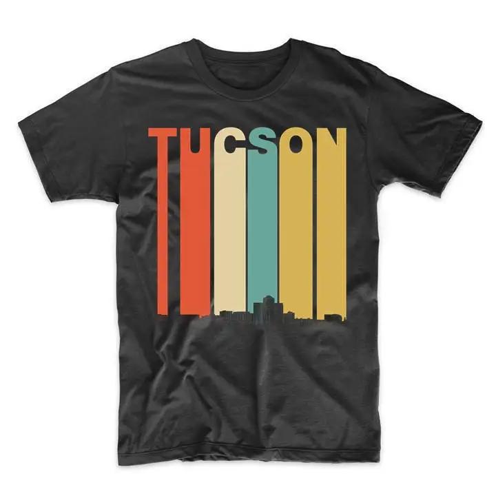 Tucson T Shirt Vintage Retro 1970'S Style Arizona Skyline Az