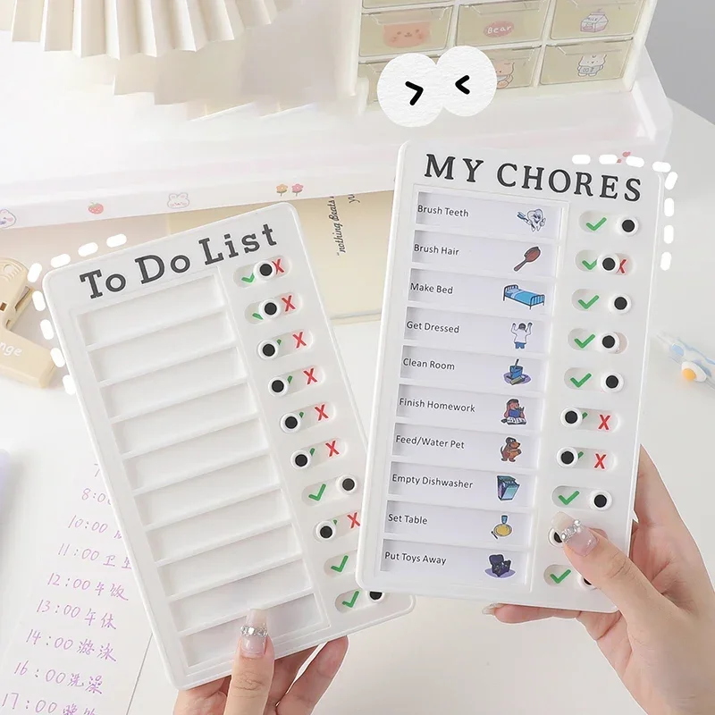 Imagem -05 - Self Discipline Check List Planejador Diário Semanal to do List Message Board Papelaria Kawaii Presentes para Crianças Escritório Material Escolar in