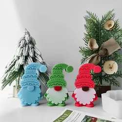 DIY Christmas Dwarf Silicone Mold Handmade Aroma Candle Plaster Ornament Molds Christmas Elf Candy Chocolate Baking Molds