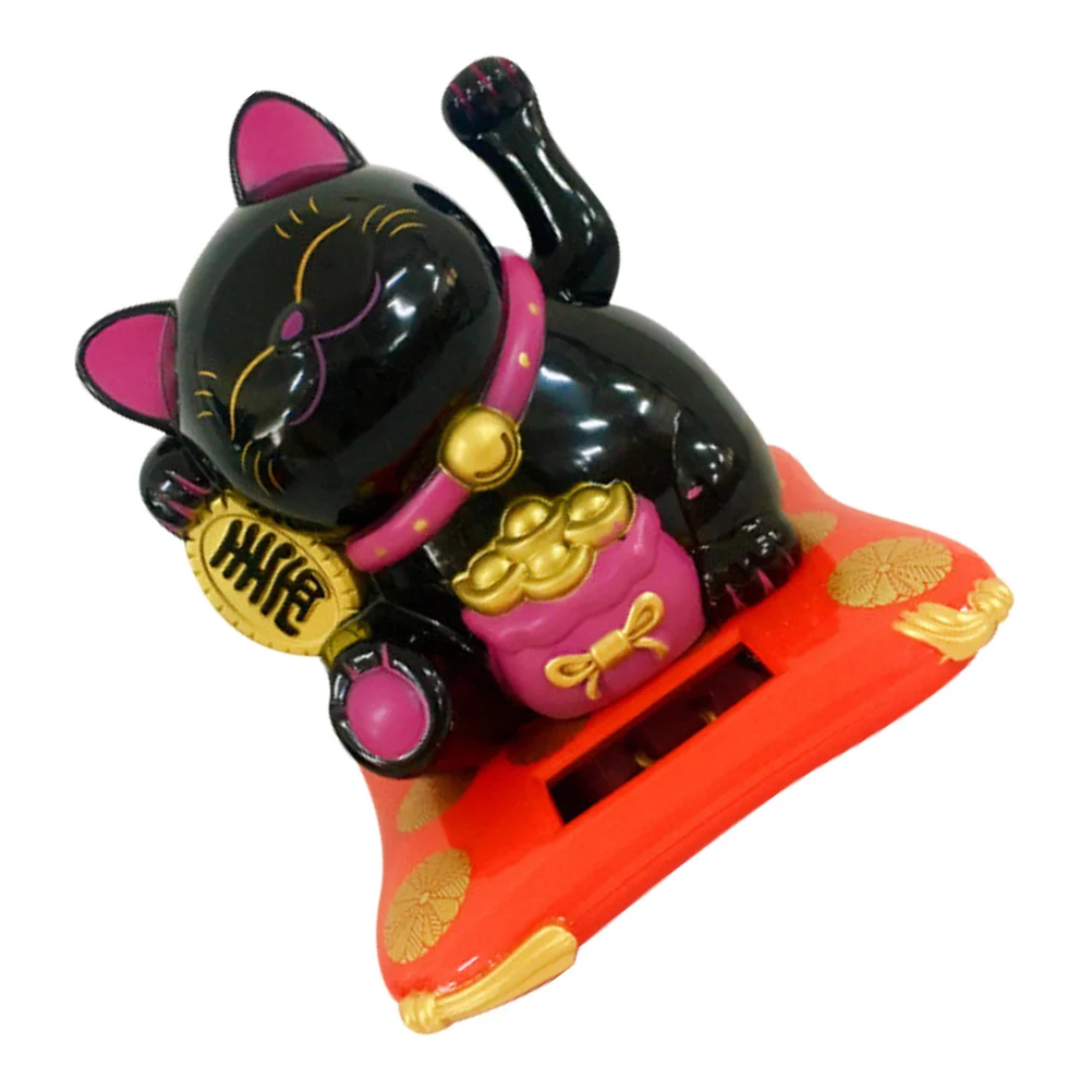 

Solar Luck Cat Small Desktop Adornment Creative Cat Ornament Household Decoration Home Desktop Decoration