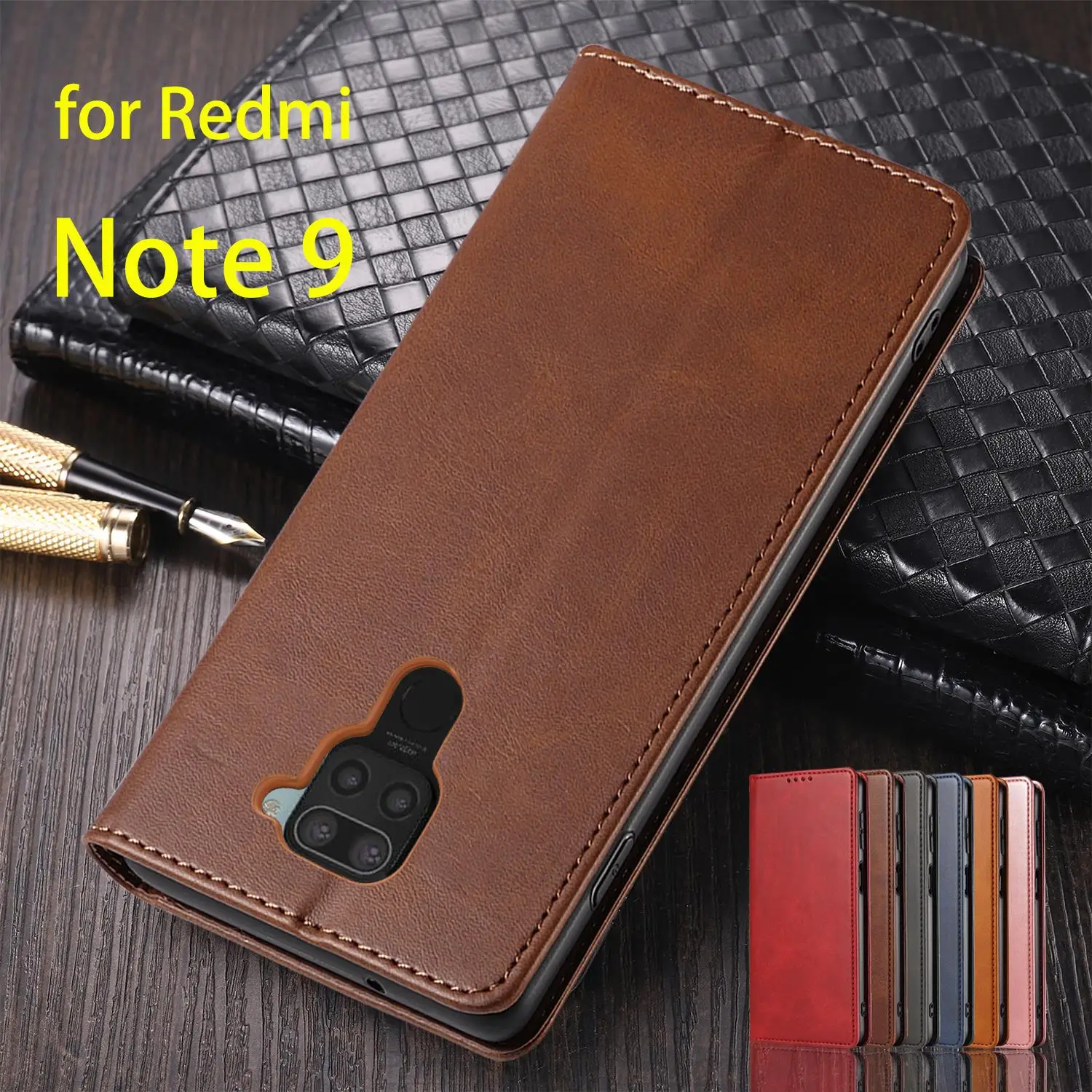 Leather Case for Xiaomi Redmi Note 9 6.53