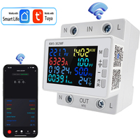 63A Tuya WIFI Smart Life Voltage Meter AC170-270V Current Wattmeter Meter Electricity consumption Meter KWH  Power Energy Meter