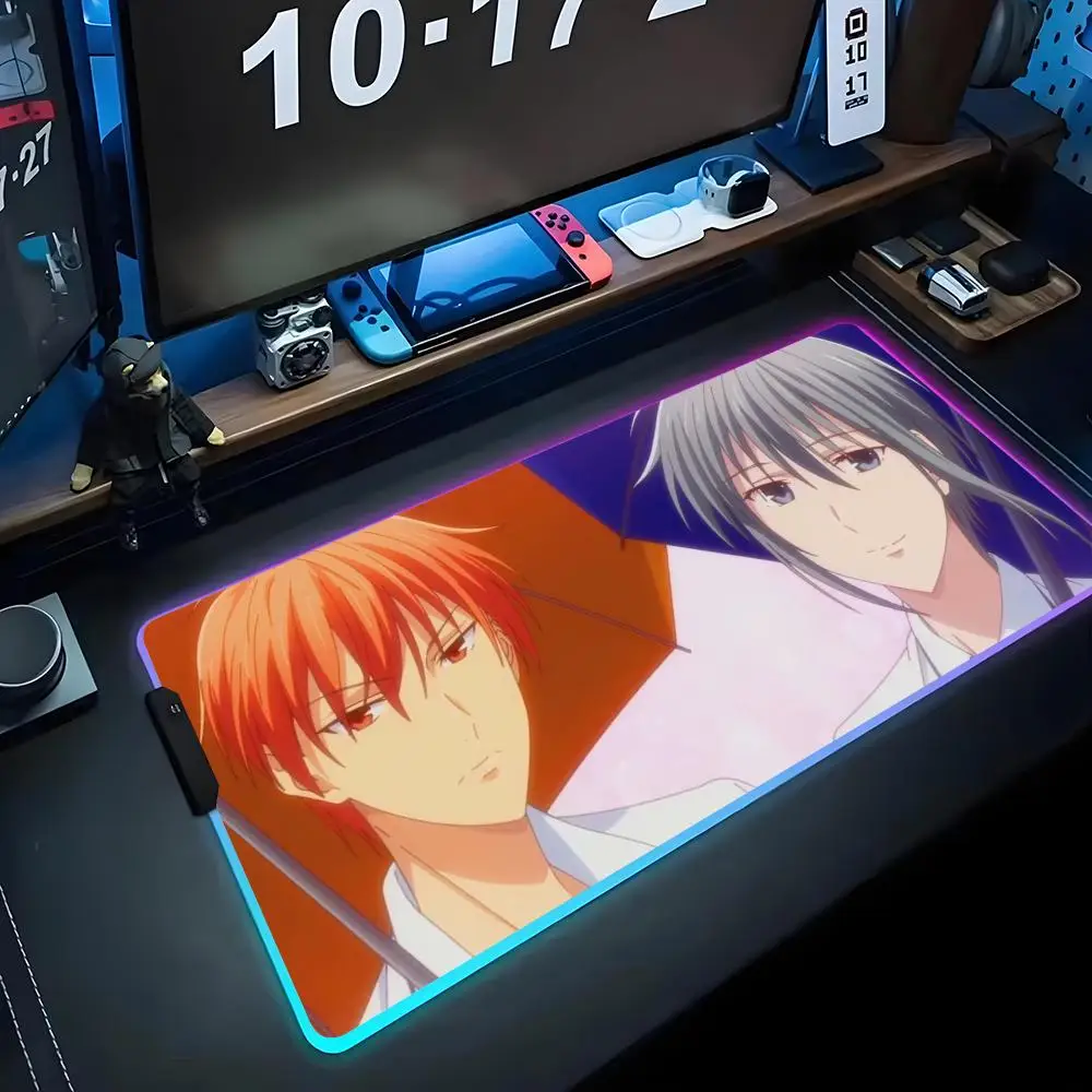 

Корзина для фруктов Коврик для мыши RGB Игровой коврик для мыши Большой светодиодный коврик для ПК Настольный коврик Светящийся коврик для мыши Большие коврики для клавиатуры Настольный коврик с