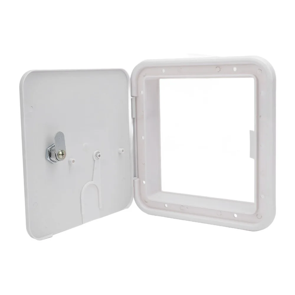 

215*205mm RV Cable Hatch Door with 2 Keys ABS RV Electrical Cable Hatch White RV Cable Storage Hatch Door Door Hardware