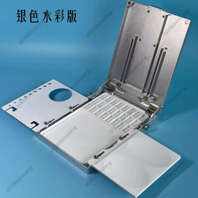 Aluminum Alloy Oil Painting Box, Outdoor Sketching Convenient Portable Adjustable Watercolor Painting Box