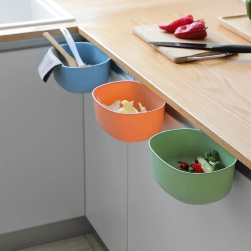 

Hanging Kitchen Waste Bin Large-Capacity European-Style Cabinet Garbage Can Holder Trash Container Plastic Storage Box