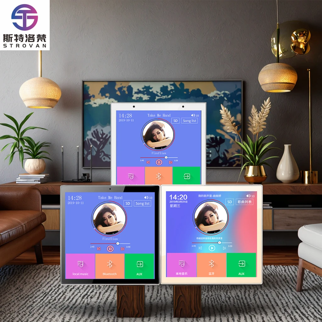 

4-Inch Smart Home Audio Touch Screen BT 4-Way Speakers for Home Theater Systems