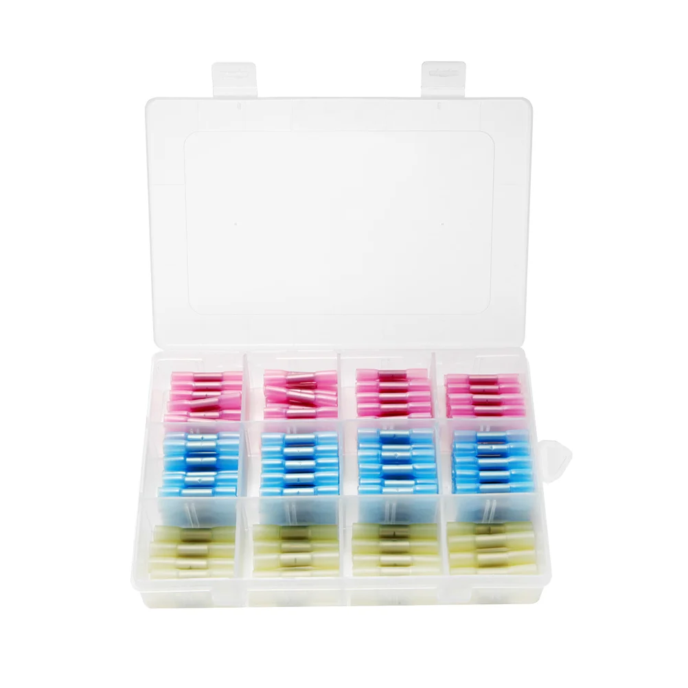 

200Pcs Flat Heat Shrink Tubes Red Blue Yellow Protect Insulate Wire Harness Fast Secure Sleeving Wrap Cables Heat Shrink Tubing