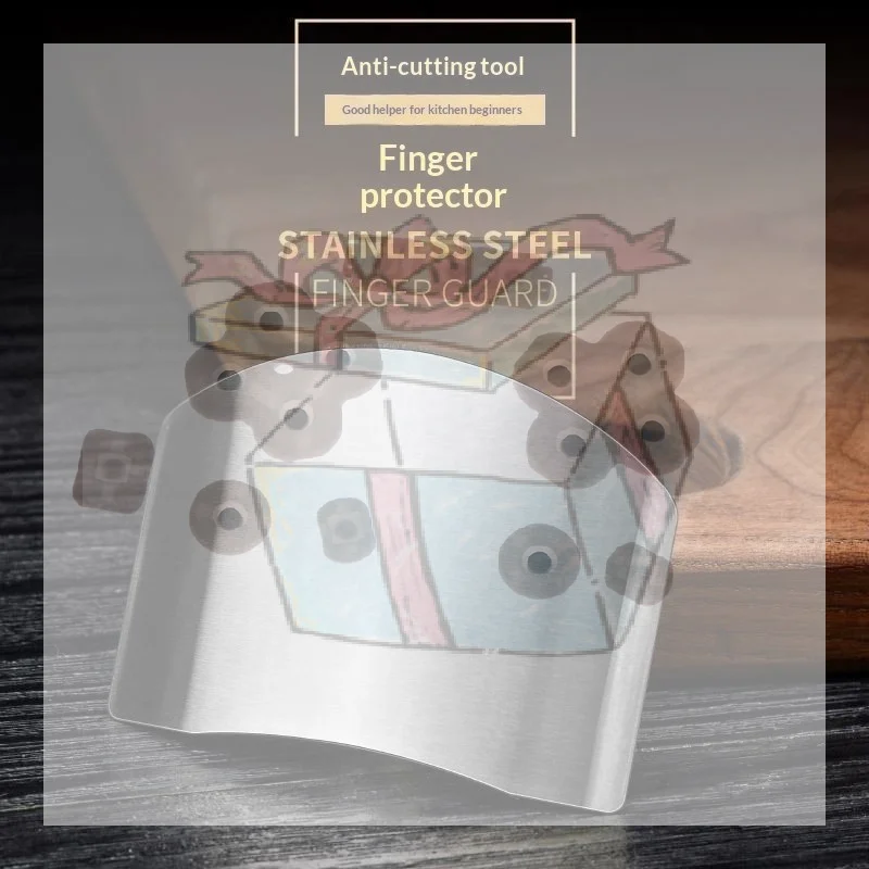 【CC】Stainless Steel Finger Protector Anti-cut Finger Guard Safely Vegetable Cutting Hand Protecter For Kitchen Tools
