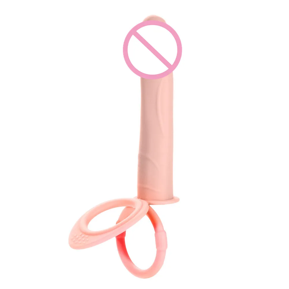 Double Penetration Anal Plug Vibrator Strap On Dildo Cock Ring Vagina Stimulator Penis Massager Adult Sex Toys For Couples