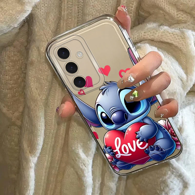 Disney Cute Stitch Phone Case for Samsung Galaxy A26 A71 A04 A73 A06 A56 A31 A02 A20s A16 A72 A05 A36 A50 A03 Clear Soft