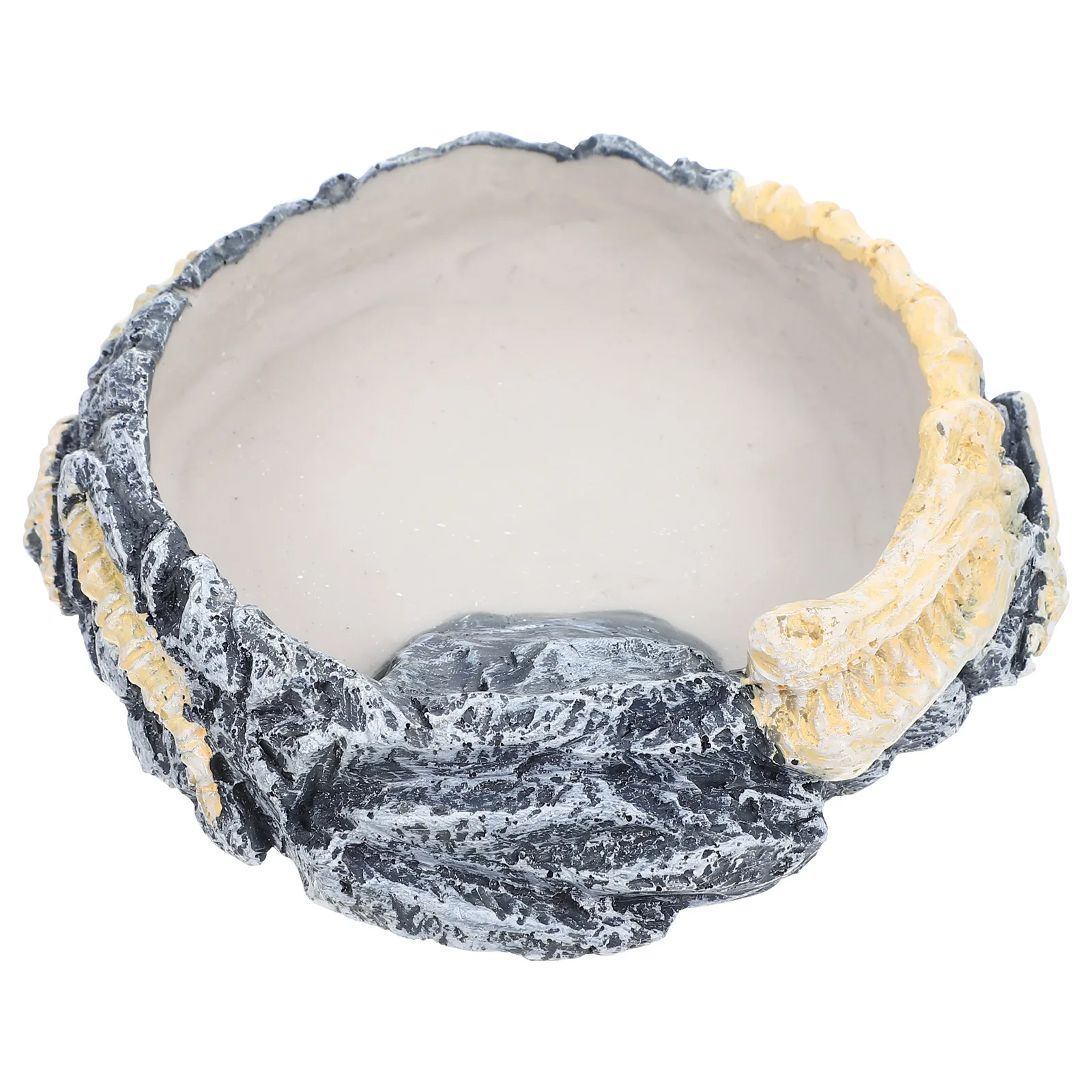 

Magnetic Turtle Feeder Reptile Water Basin Resin Tortoise Feeding Dish Multi-function Bowl