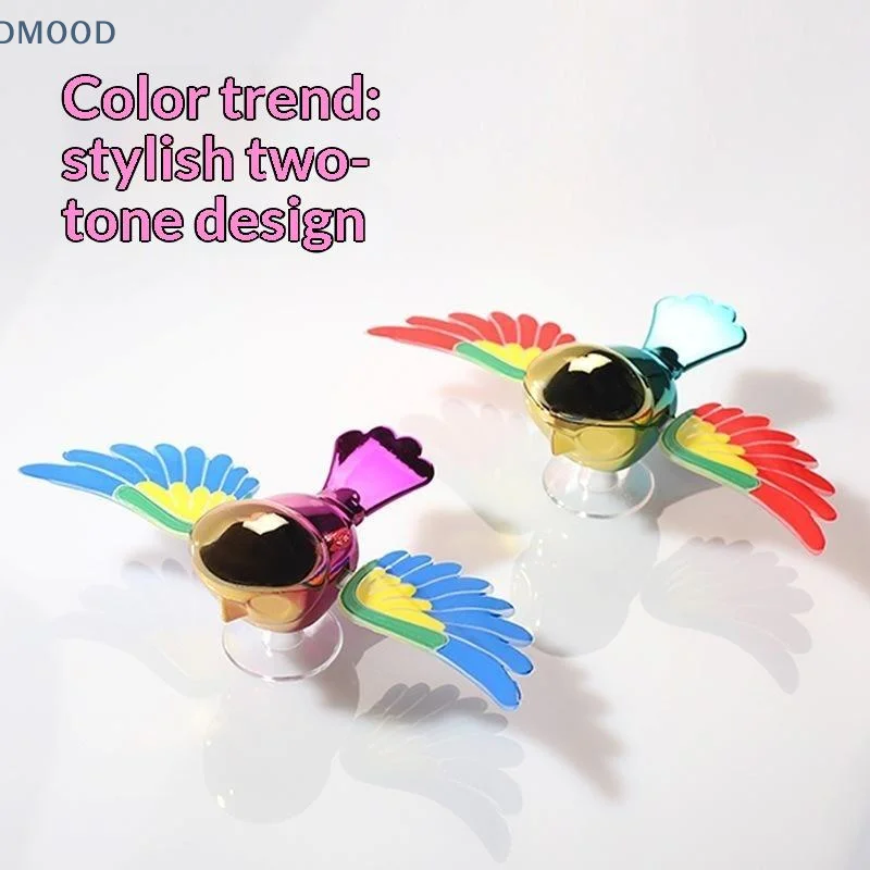 Fun Flying Bird Car Ornament Auto Rearview Mirror Decor with Flapping Wings Hanging Pendant for Car Motorcycle Outdoor Riding U