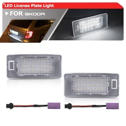 Canbus Error Free Led License Number Plate Lights Replacement Lamp For Skoda Octavia Combi 5E A7 Superb B6 Yeti Fabia MK3 Rapid
