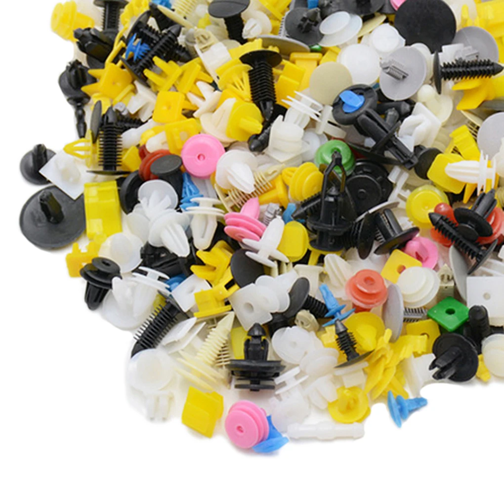 

200pcs Color Random Plastic Rivets Car Fender Bumper Interior Panel Push Pin Clips Fastener