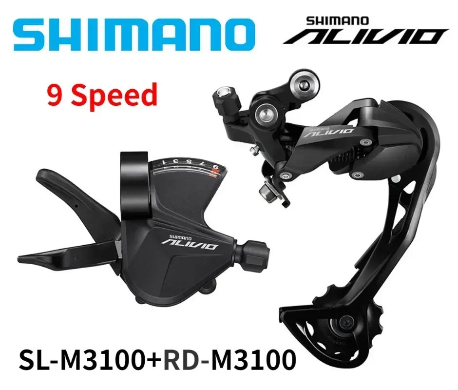 Shimano Alivio M3100 9s Right Shifter Lever Rear Derailleur SGS 9 Speed Groupset For MTB Bicycle Mountain original parts