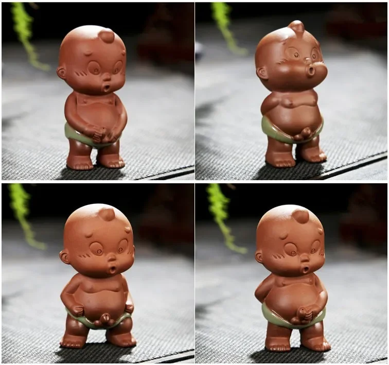 Chinese Creative Pee Doll Water Squirt Tea Pet Yixing Zisha Lovely Boy Small New
