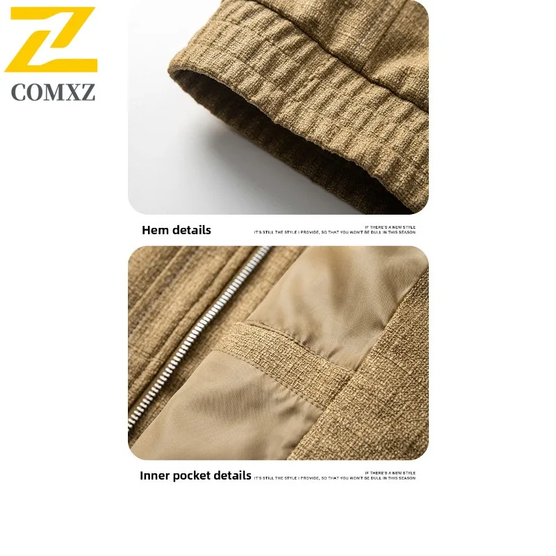 COMXZ Premium Men Jacket Korean Style Fashion Lightweight Coat Casual Daily Style Windproof Spring Autumn Garment windbreaker