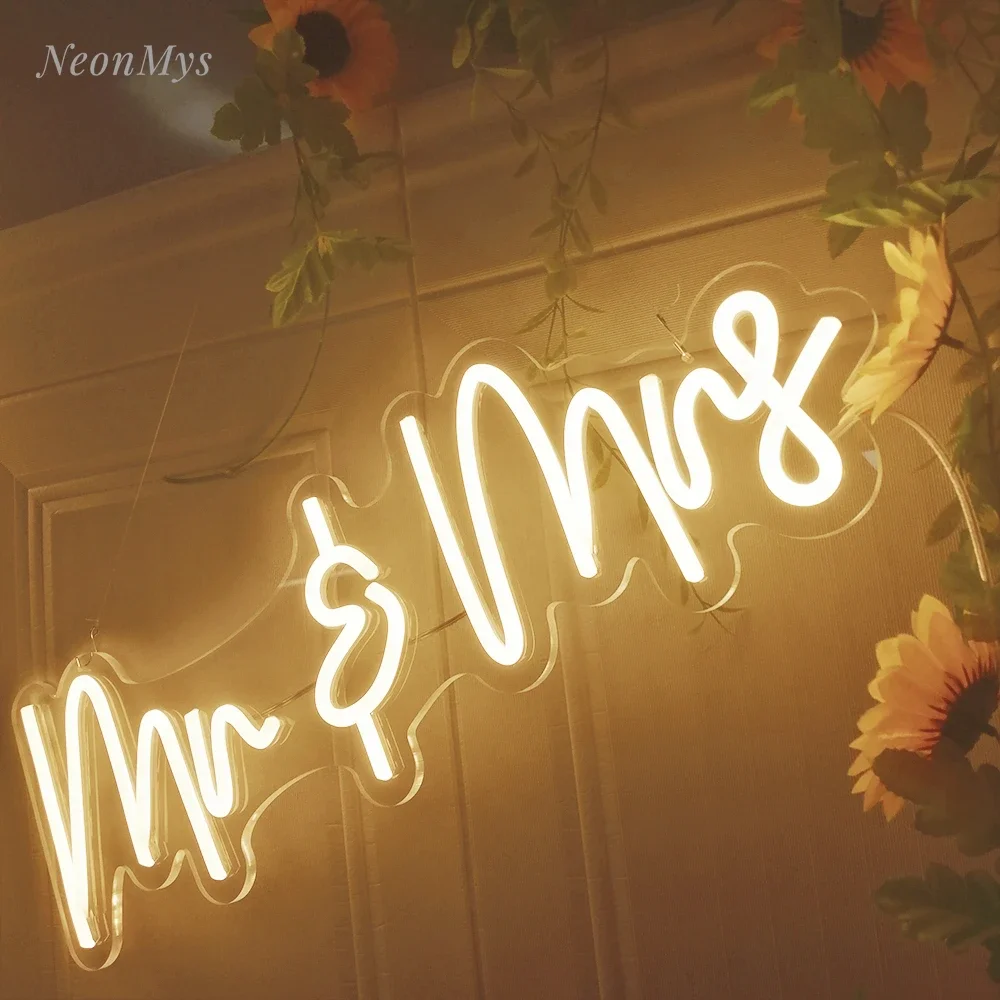 and mrs neon signs wall led lights suspensao neon sign arte decoracao quarto casamento sinal decoracao para festa de casamento presentes mr 01