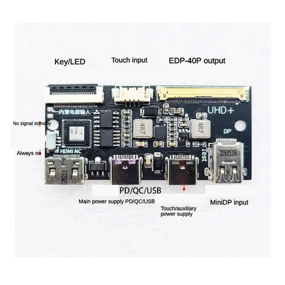Placa de motorista Mini DP para EDP, Display portátil, 1080P, 4K, 120Hz, 2K144HZ, 165Hz, 240Hz