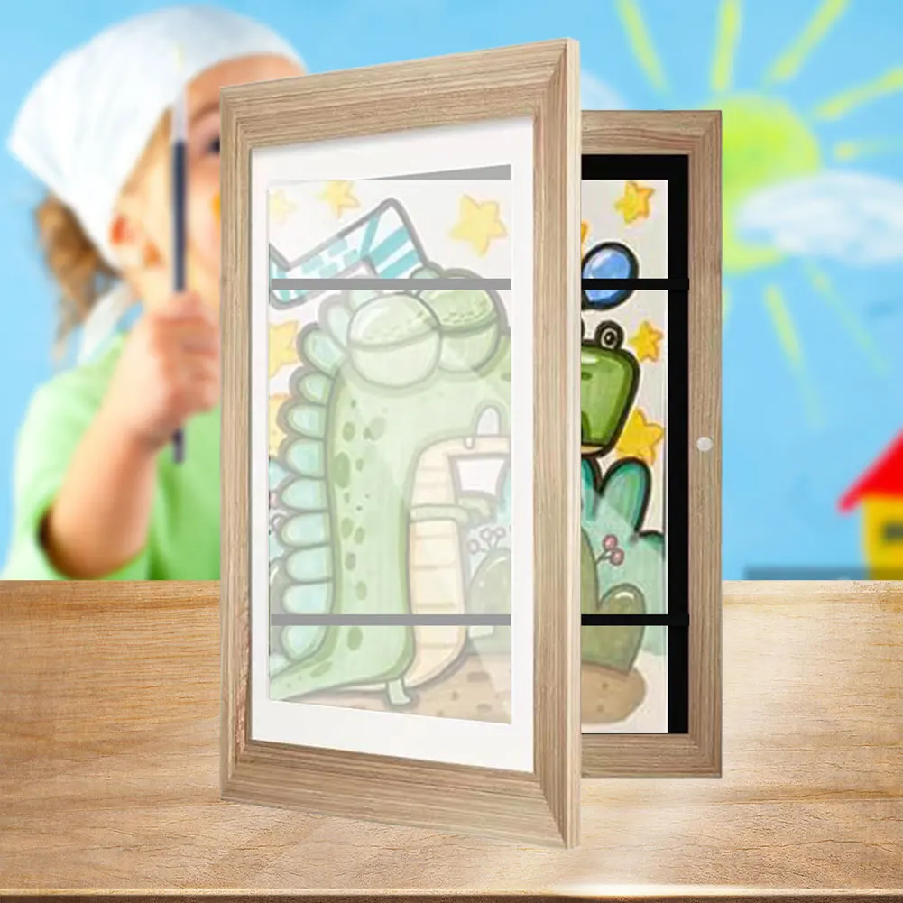 Artwork Picture Frame Front Opening Artwork Display Storage Frames 5.9x4.3 Inner Frame for Kids Drawings Artworks Art Projects