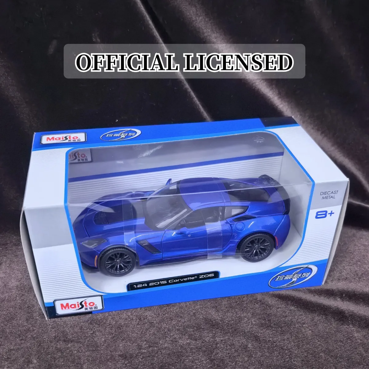 Modèle de voiture Corvette Z06 2015, échelle 1:24, réplique Miniature de véhicule de luxe, jouet cadeau de noël pour enfant, 2015